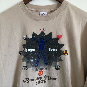 Burning Man 2006 custom T-shirt Y2K festival graphic tee unisex Burningman playa